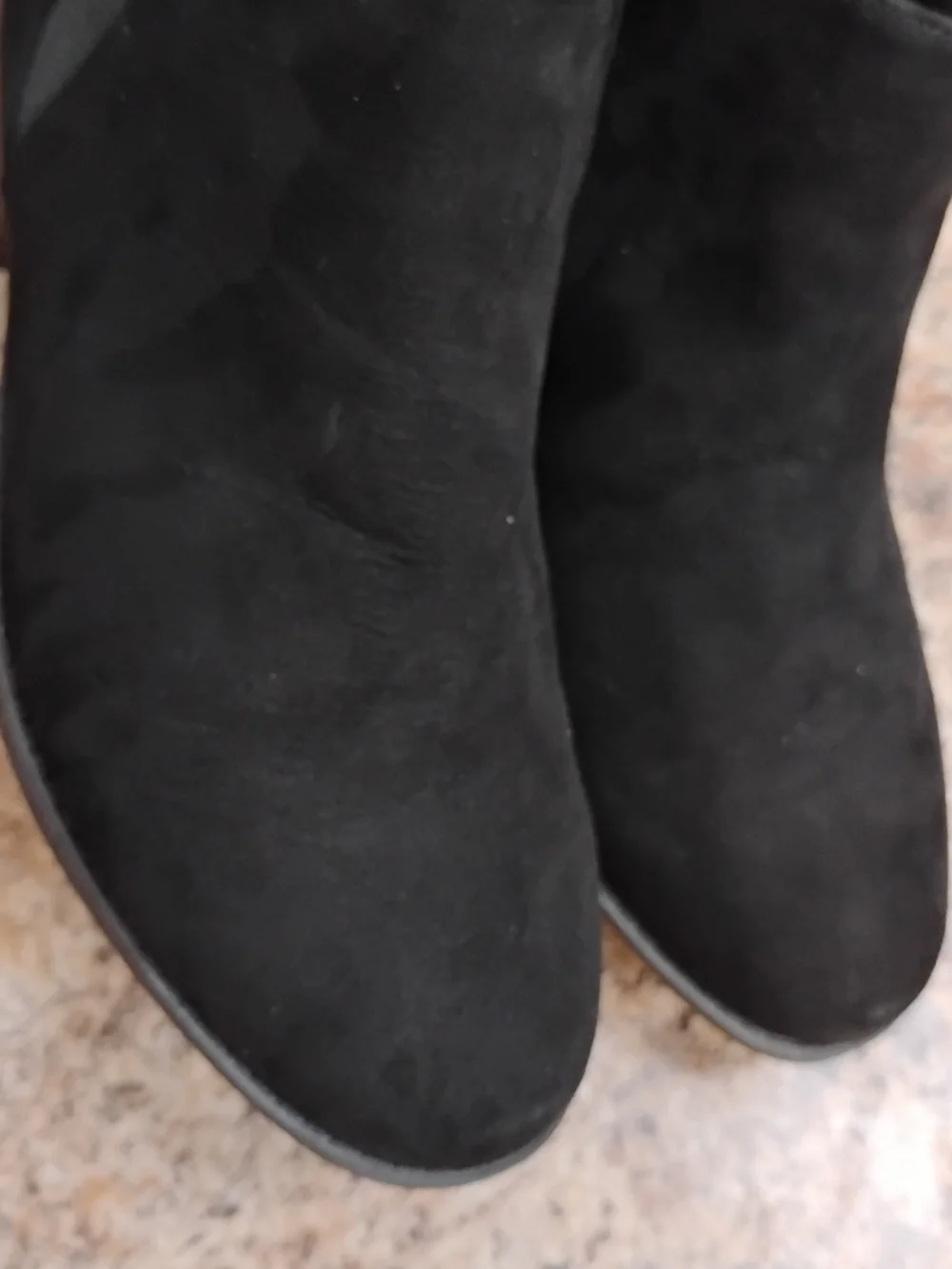 TORRID Booties Women’s Black Suede Ankle Booties - Classic Side Zip